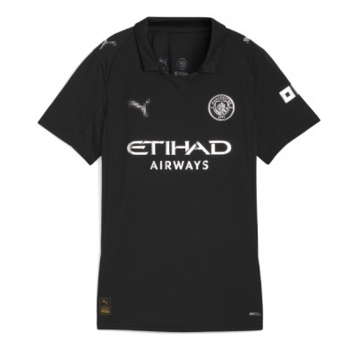 Ženski Nogometni dresi Manchester City Oscar Bobb #52 Gostujoči 2025-26 Kratek Rokav Ženski Nogometni dresi Manchester City Oscar Bobb #52 Gostujoči 2025-26 Kratek Rokav